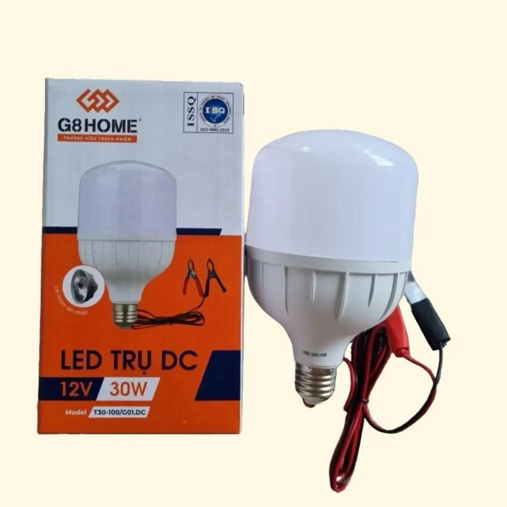 Bóng đèn LED Bình Ắc Quy 12V G8 HOME, Bóng Đèn LED E27 DC 12V - 30w