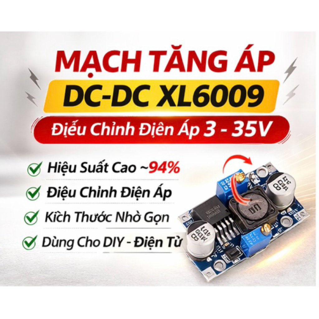 【FREESHIP】Module Tăng Áp BOOST DC-DC XL6009 4A