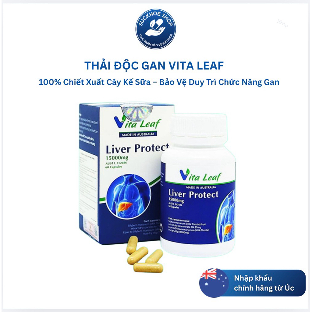Vita Leaf Liver Protect 60 viên – Viên uống hỗ trợ giải độc gan, mát gan