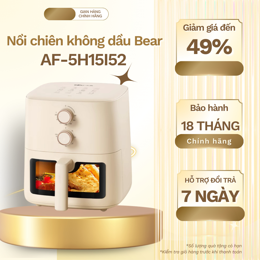 Nồi chiên không dầu Bear 5L AF-5H15I52