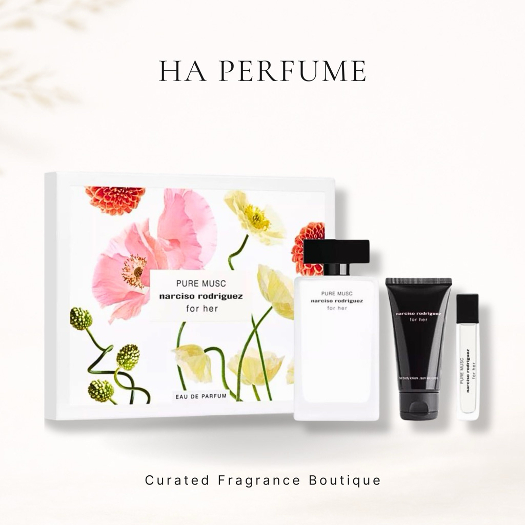 Set Nước hoa Nữ Narciso trắng/ Narciso Pure Musc For Her 3 món