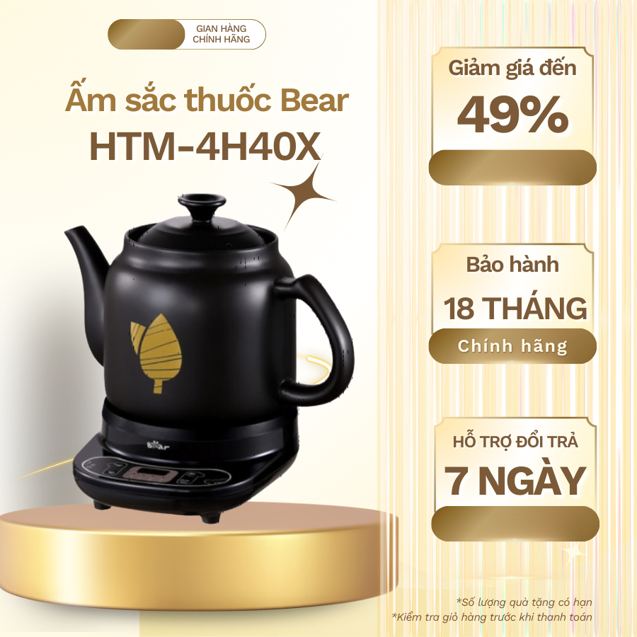 Ấm sắc thuốc Bear HTM-4H40X