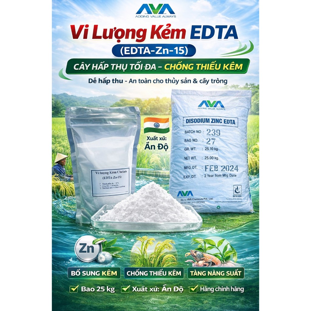 1kg Chelate Kẽm - EDTA-Zn - phun lá