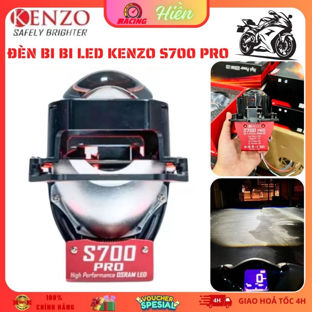 Đèn Pha Bi Led Hiệu Suất Cao Kenzo S700 Pro 75W Hệ Thống Tản Nhiệt 3 Lớp Siêu Việt