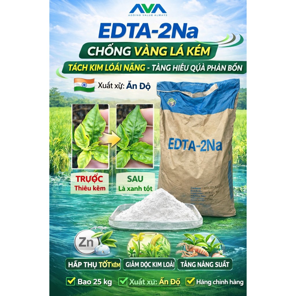 1kg Vi Lượng EDTA-2Na 99% hoạt chất tạo phức Chelate
