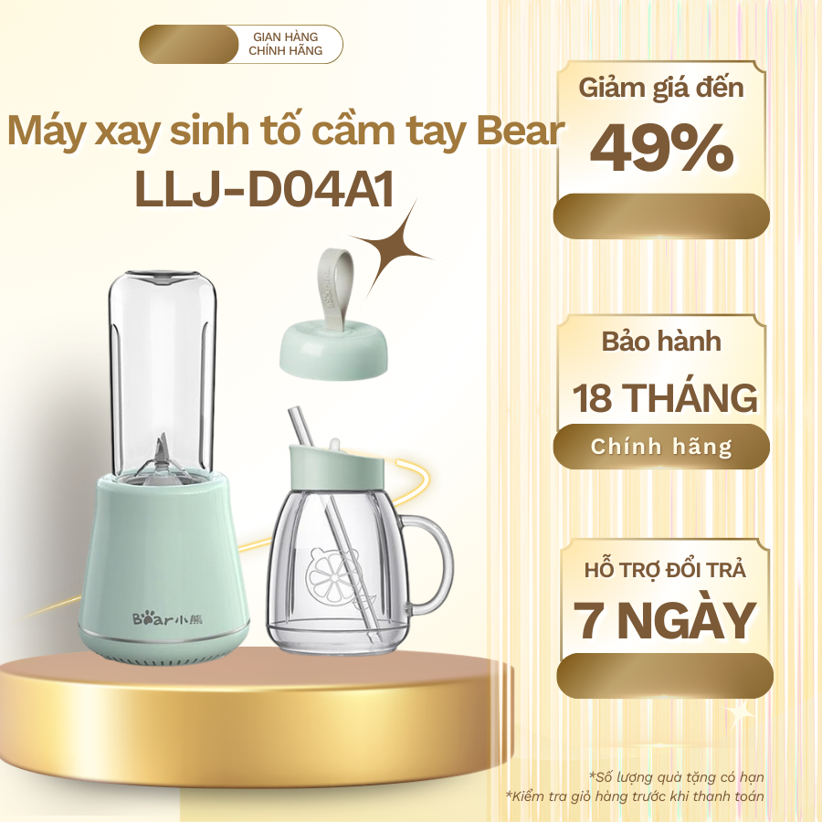 Máy xay sinh tố hoa quả cầm tay Bear LLJ-D04A1