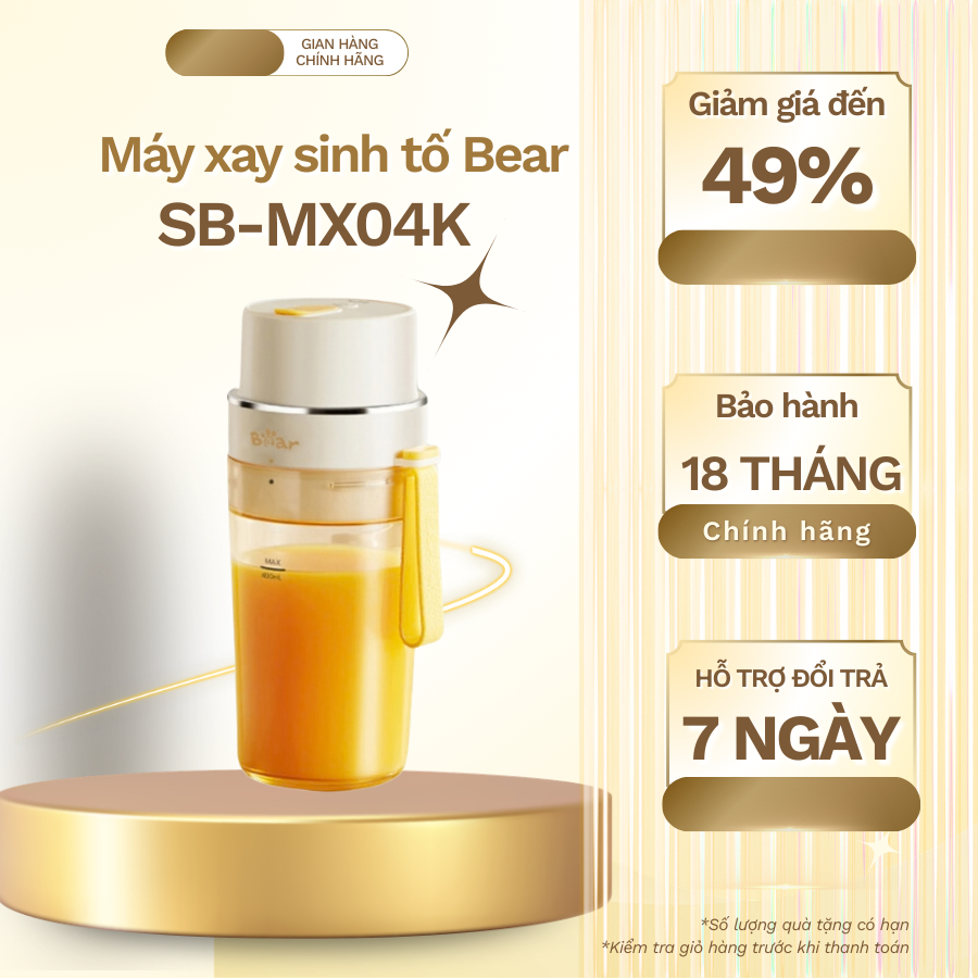 Máy xay sinh tố cầm tay Bear SB-MX04K