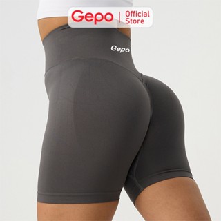 GEPO Quần short quần đùi nữ tập gym yoga zumba chất liệu dệt kim cạp cao nâng mông tôn dáng GP111