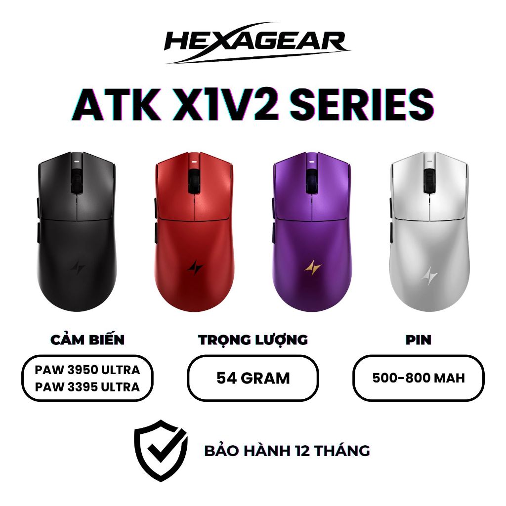 [GIAO NGAY] Chuột Gaming Không Dây ATK X1 V2 Ultimate | X1 V2 Ultra Max | X1S | X1SE - NEWSEAL