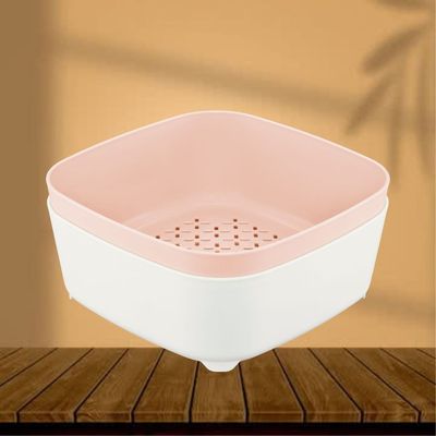 Bộ Thau Rổ 2 Tầng Yoko Inochi Chính Hãng – Nhựa Cao Cấp, Thoát Nước Nhanh