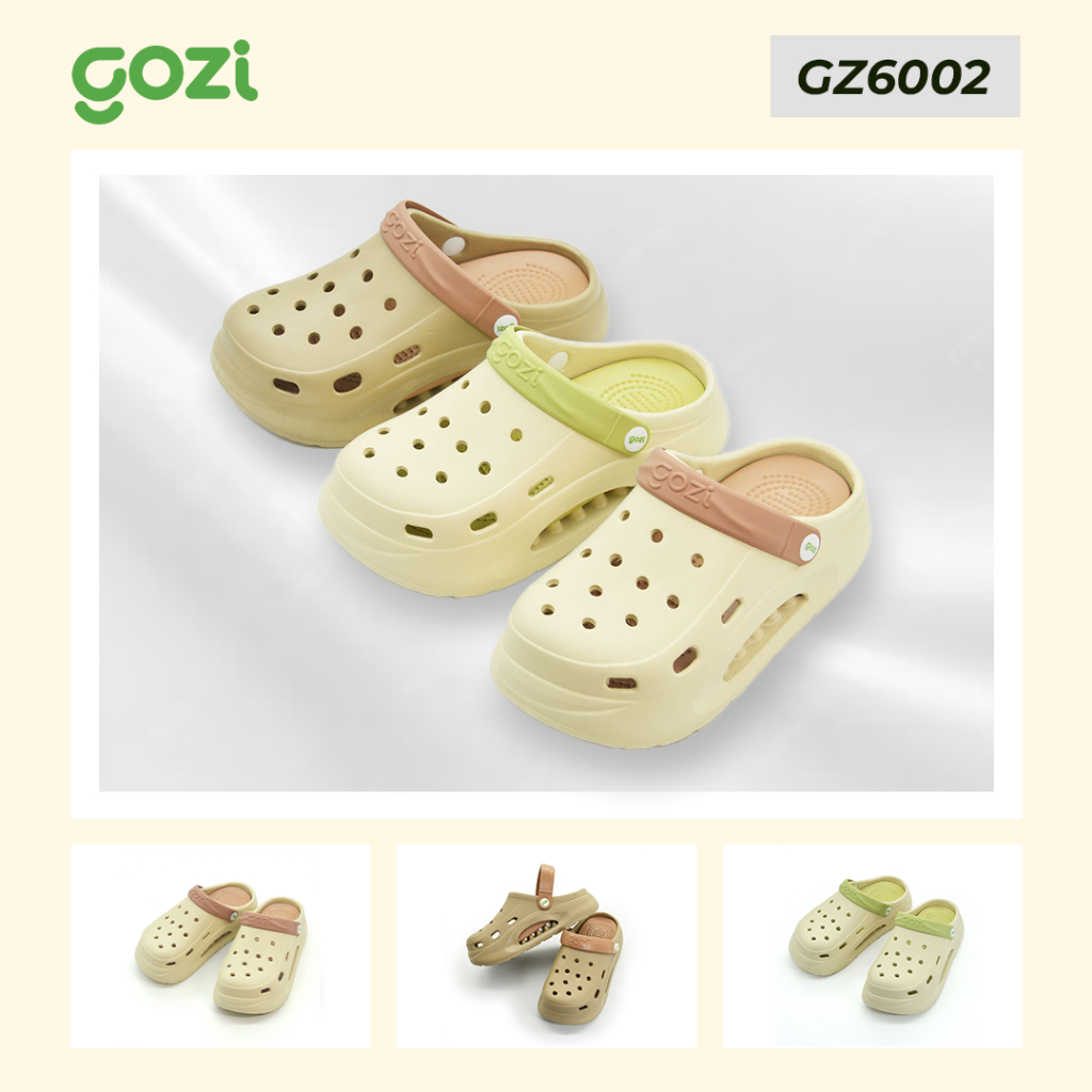 Dép Sục Nữ GOZI GZ6002, Đế Bằng Cao 4cm, Nhựa Eva Kiểu Dáng Thời Trang