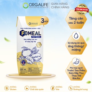 Lốc 3 - Hộp FOMEAL PEPTIDES - Soup Uống Dinh Dưỡng Người Kém Hấp Thu (250ml/Hộp)