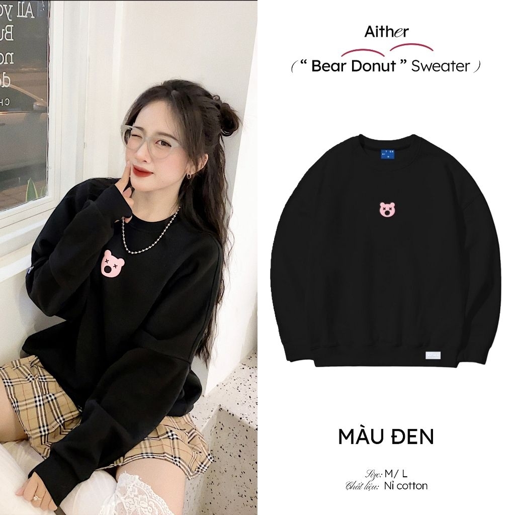 Áo nỉ gấu Aither studio (thanh lý )