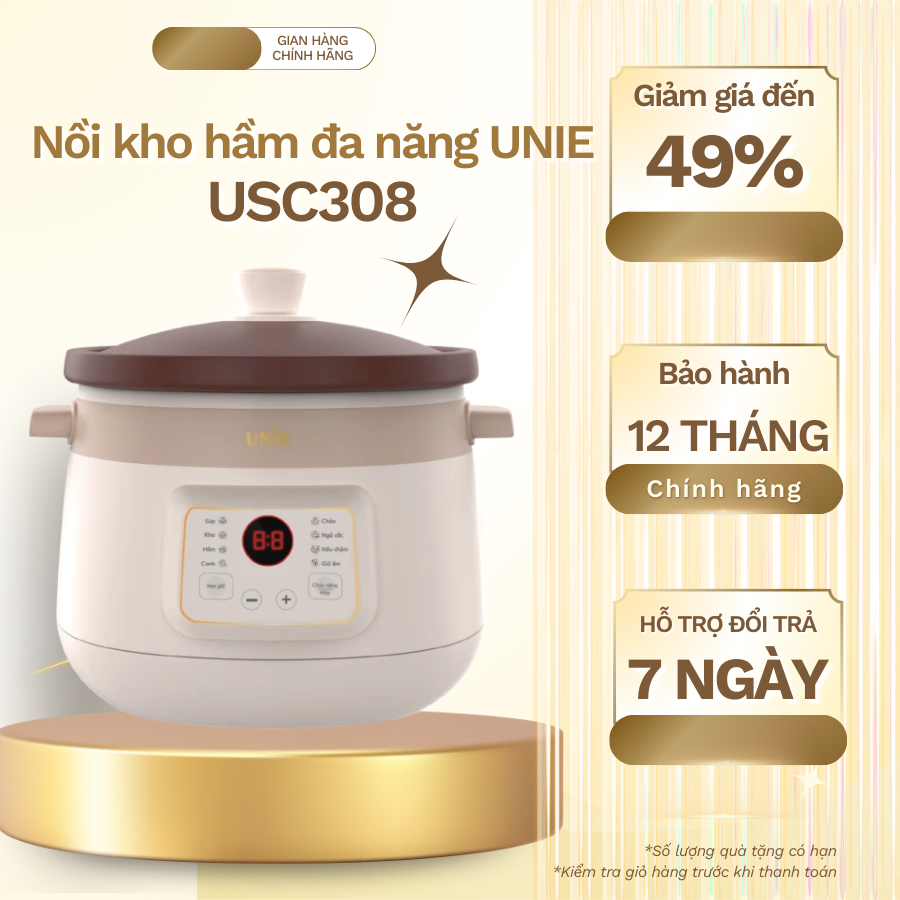Nồi kho hầm đa năng UNIE USC308 - Điện Máy Nhật Hạ 2021