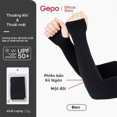 Găng tay chống nắng nam nữ xỏ ngón chống tia UV chất liệu thoáng mát thấm hút mồ hôi Gepo