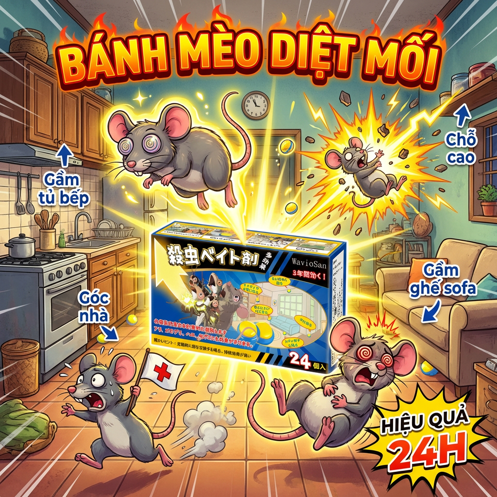 【Mua 1 tặng 1】Nhà sạch không còn chuột 100%🐭 Thuốc diệt chuột diệt chuột  thuốc tiêu diệt chuột mồi 