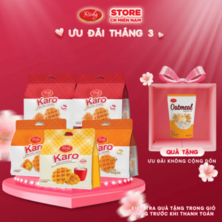 [HCM | VỊ SỮA MỚI] Combo 4 bịch bánh Karo Richy trứng tươi chà bông sợi gà, phô mai hoàng kim, HSD 45 ngày
