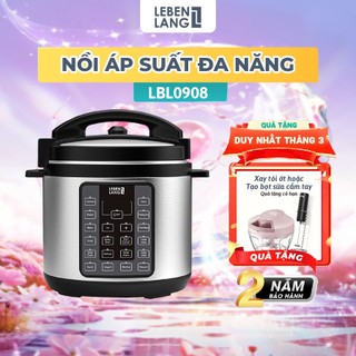 Nồi áp suất điện đa năng Lebenlang LBEE0908, 6L chế độ ninh hầm nhanh,tiết kiệm thời gian-chính hãng