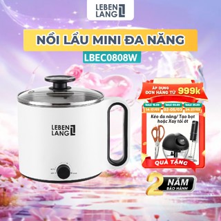 Nồi lẩu điện mini đa năng Lebenlang LBEC0808 1500ml, 900W, bảo hành 2 năm - hàng chính hãng