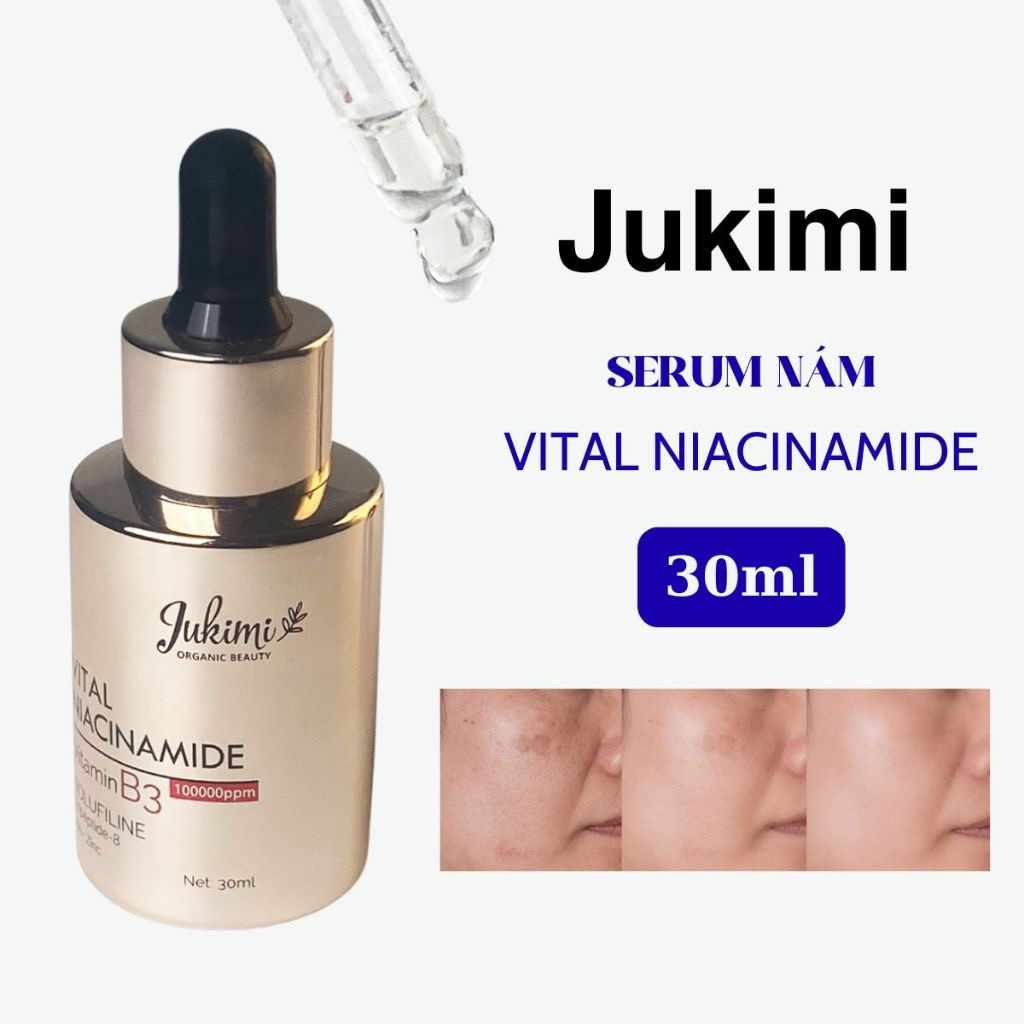 Serum nám Jukimi 30ml Vital Niacinamide cải thiện nám, tàn nhang, se khít lỗ chân lông