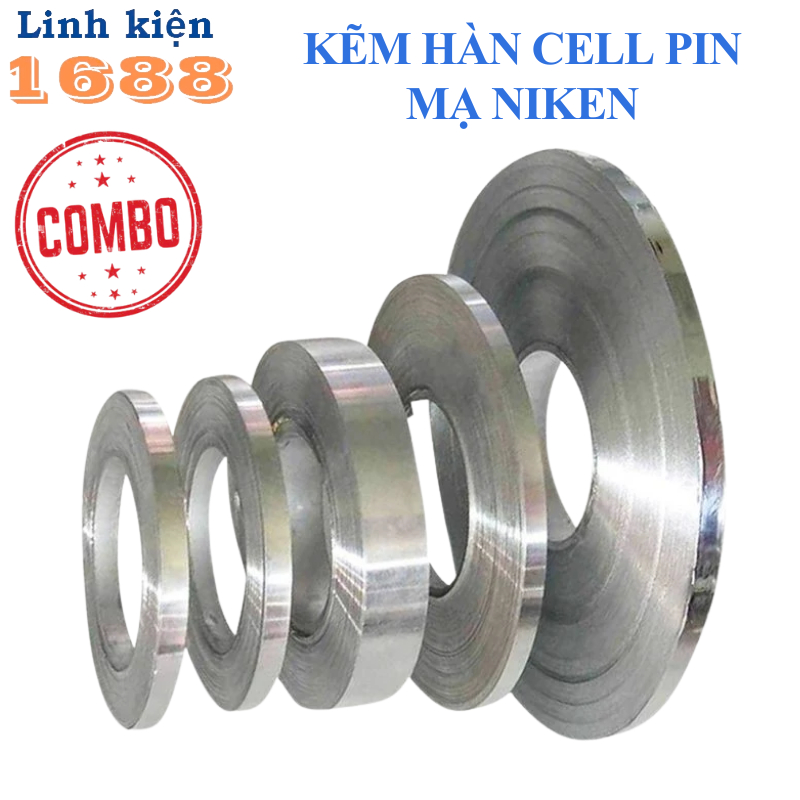 [GIÁ COMBO]  Cuộn 10M Kẽm Hàn Pin Mạ Niken - Kẽm Đơn Đóng Cell Đủ Kích Thước