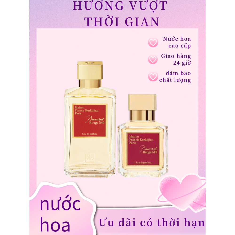Nước Hoa Fullsize Nữ MFK Barakkat Rouge 540 EDP 70&200ml/Full-Size Women's Perfume MFK Barakkat Roug