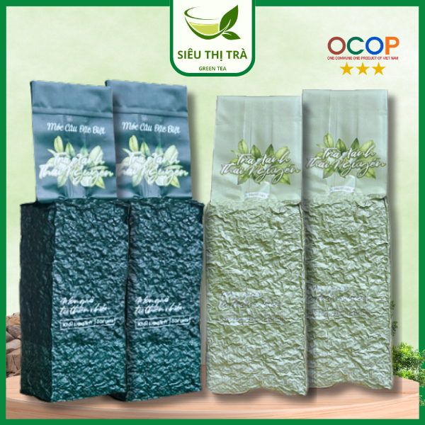 Siêu Thị Trà Hồng Thái Combo Trà móc câu 1kg + Trà Nõn Tôm 1kg Trà xanh thái nguyên vùng tân cương h