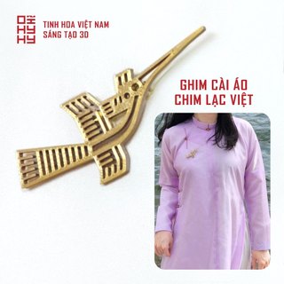 Ghim cài áo Chim Lạc Trống Đồng Việt Nam in 3D NHỰA