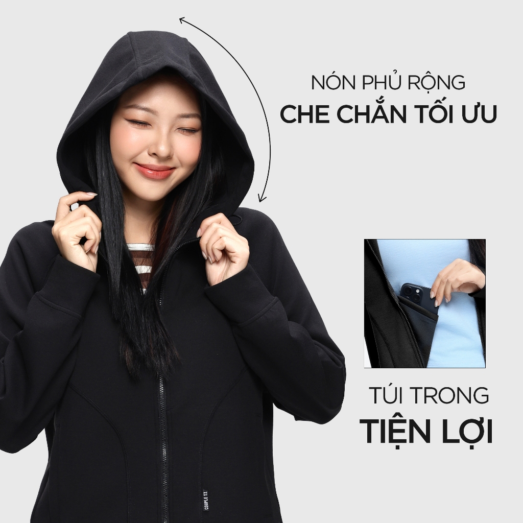 [MỚI VỀ] Áo Khoác Chống Nắng Nữ Couple TX Airlayer Thun Double Face Ver 2.0 Raglan Form Relax WOK 2066 | BigBuy360 - bigbuy360.vn