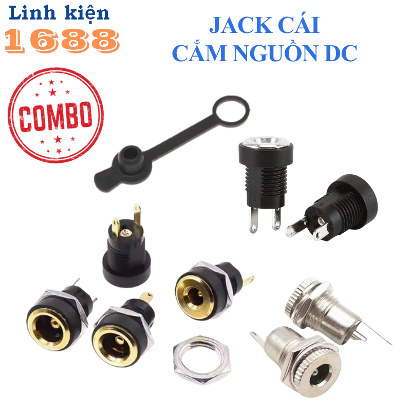 [GIÁ COMBO] Đầu cái cắm nguồn, jack cái cắm nguồn DC