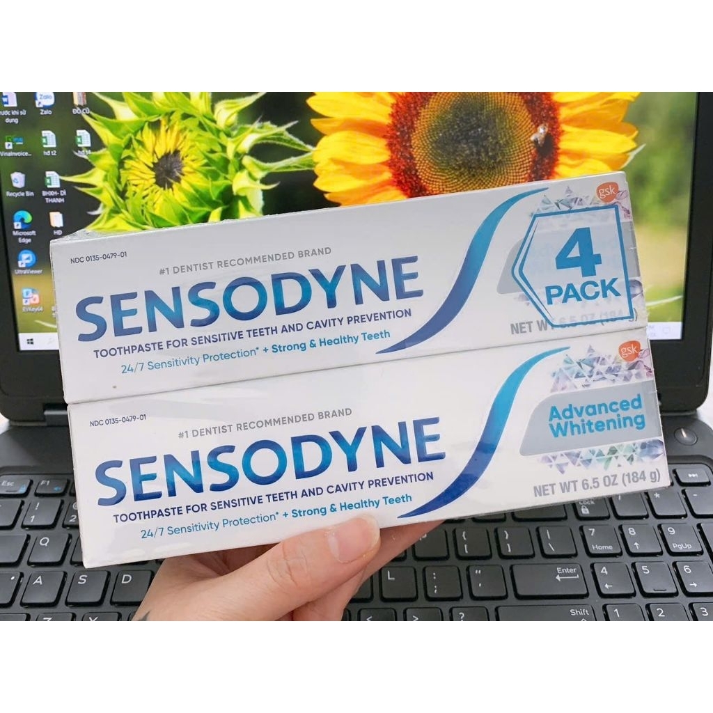 1 TUÝP KEM ĐÁNH RĂNG SENSODYNE 184G ADVANCE WHITENING - USA