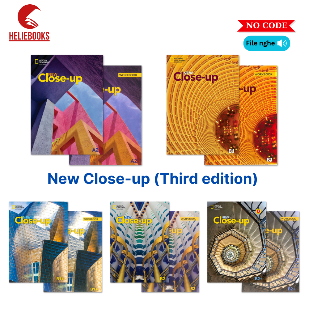 Sách - New Close-up 3rd Edition - Level A2, B1, B1+, B2, B2+ split A,B - Bản in laser tặng kèm audio