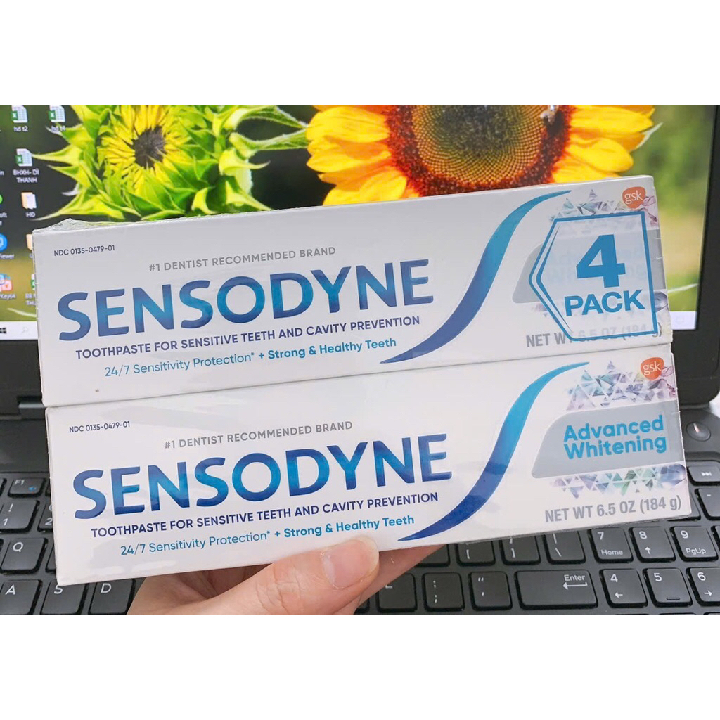 1 TUÝP KEM ĐÁNH RĂNG SENSODYNE ADVANCE  WHITENING  184G - USA