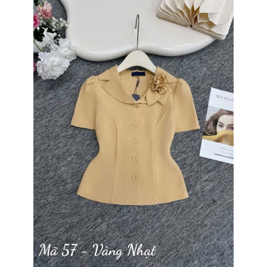 ÁO KIỂU PHỐI HOA DỄ THƯƠNG K76