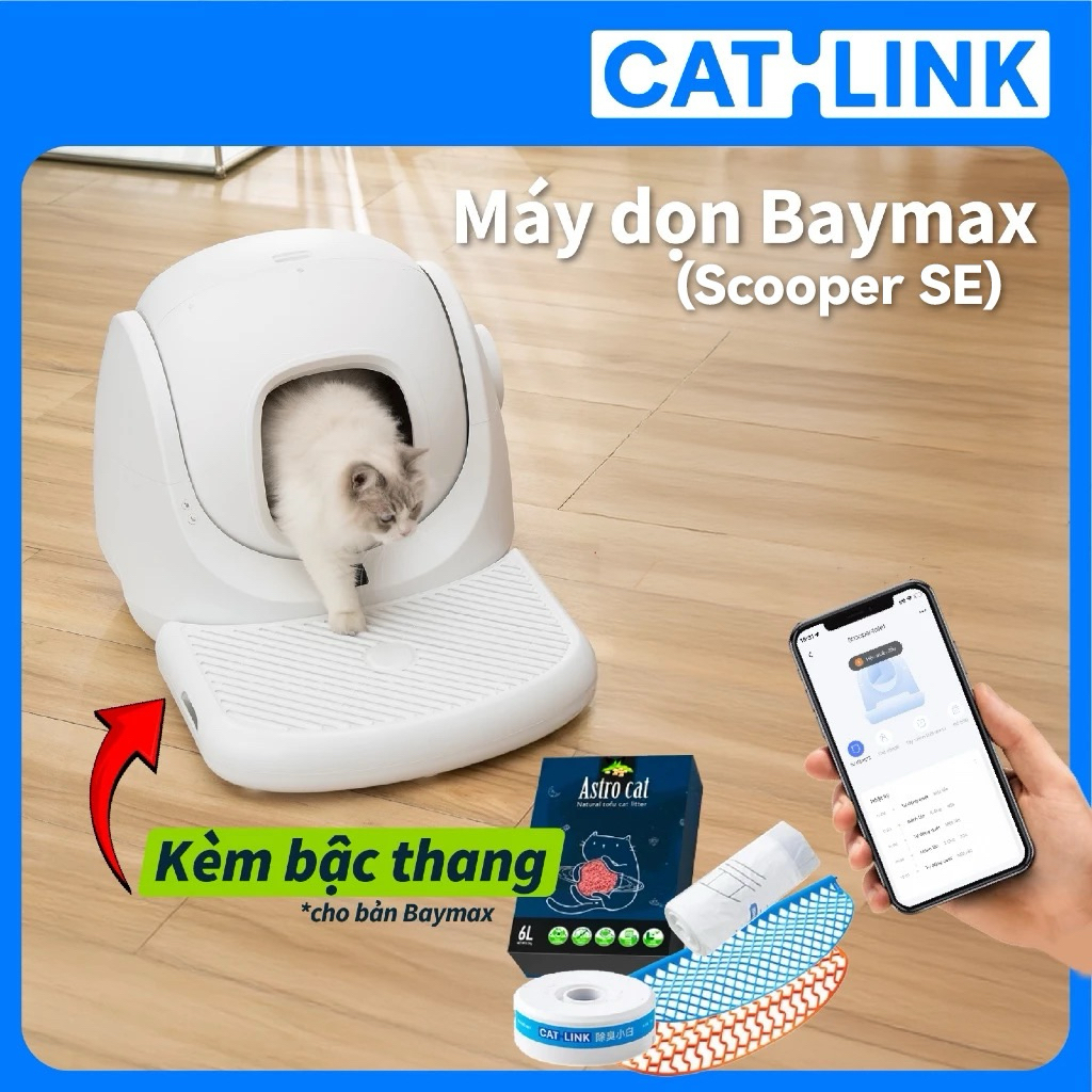 Máy dọn phân mèo CATLINK Baymax (Scooper SE) - Toilet mèo tự động