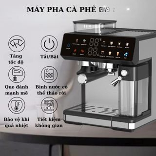 Máy pha cà phê, xay hạt cafe tự động Lumabella SK-04032 tự động đánh sữa, dễ sử dụng tại nhà