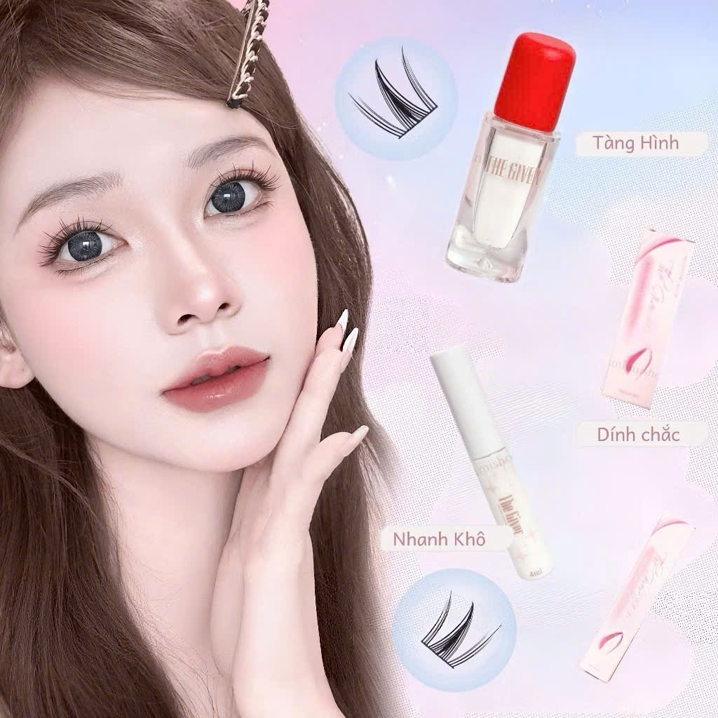 Keo Dán Mi The Giver 5ml Bản Nâng Cấp, Keo Dán Lông Mi Giả Bám Chắc, Nhanh Khô, Lâu Trôi