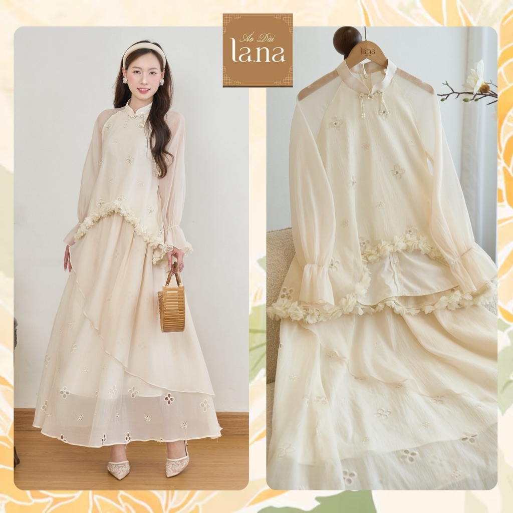 Pháp Phục Mộng Nguyệt thiết kế cách tân chất liệu tơ xốp đính kết thủ công họa tiết tỉ mỉ – SV472 LA