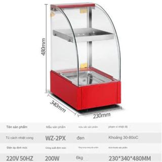 Tủ hâm nóng giữ nhiệt thức ăn gà rán khoai tây chiên KFC kích thước