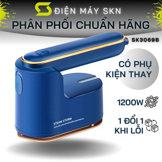 Bàn là hơi nước cầm tay mini lumabella công suất 1200w có thể ủi khô và ủi ướt - sk 3069b