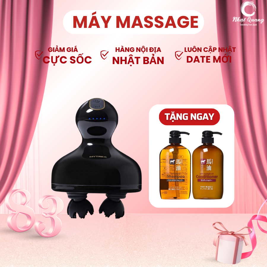 Máy Massage MyTrex EMS Head Spa Pro EHP22B màu đen nội địa Nhật