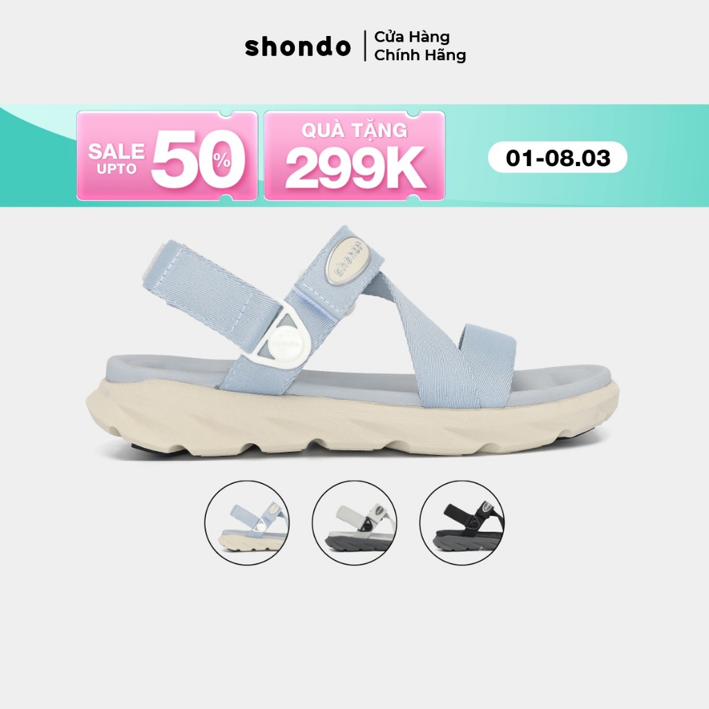 Giày Sandal Nam Nữ F6S Thoải Mái, Nhẹ Êm Xoay Shondo Nhiều Màu