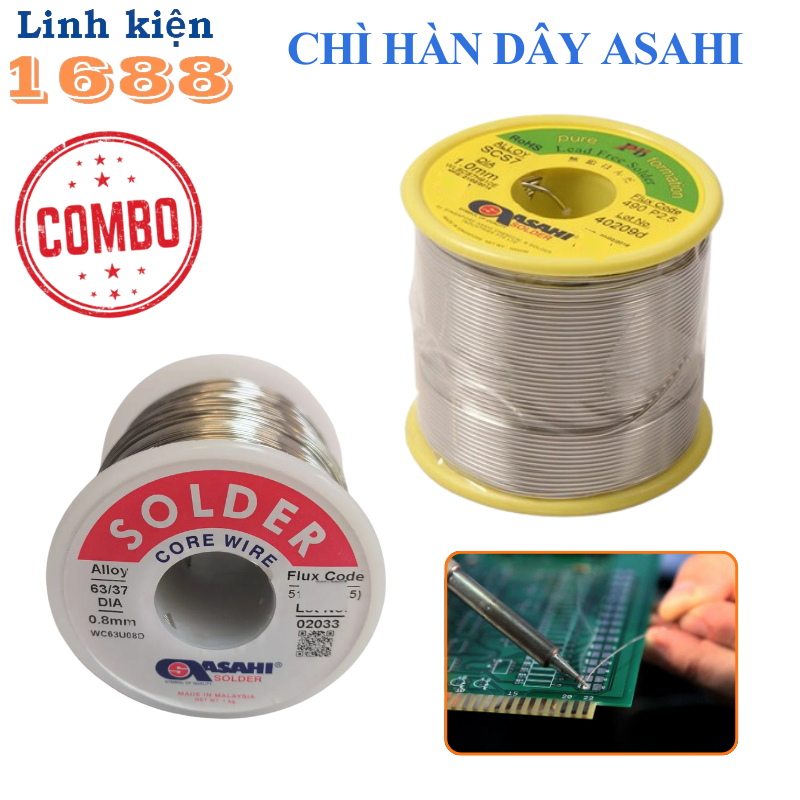 [GIÁ COMBO] (5 mét) Chì hàn dây Asahi 6337 / Leadfree