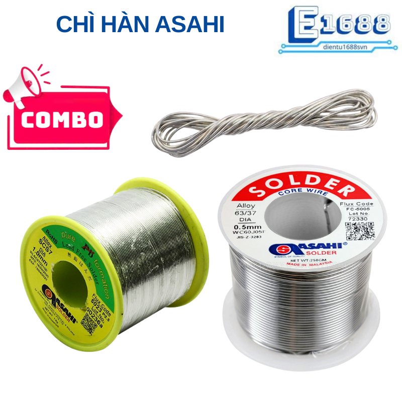 [Giá sỉ] (5 mét) Chì hàn dây Asahi 6337 / Leadfree