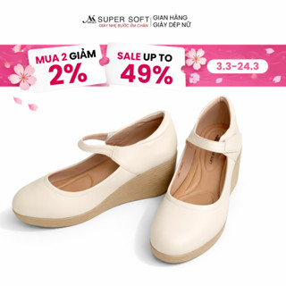 (SALE UPTO 40%) Giày Da Đế Xuồng 6cm Super Soft AK39 - Lót Êm, Tôn Dáng Chất Nhẹ & Hạn Chế Tiếng Ồn