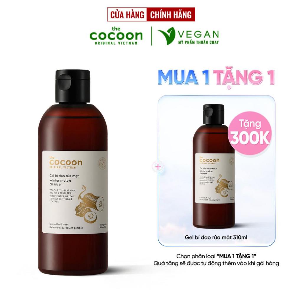 BIGSIZE Gel bí đao rửa mặt cocoon 310ml thuần chay - VEGAN mỹ phẩm thuần chay