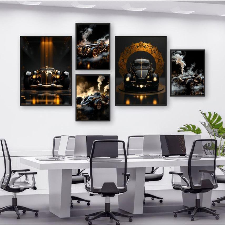 BỘ 5 TRANH FOMEX - XE ĐUA F1 SIÊU NGẦU - DECOR PHÒNG,...