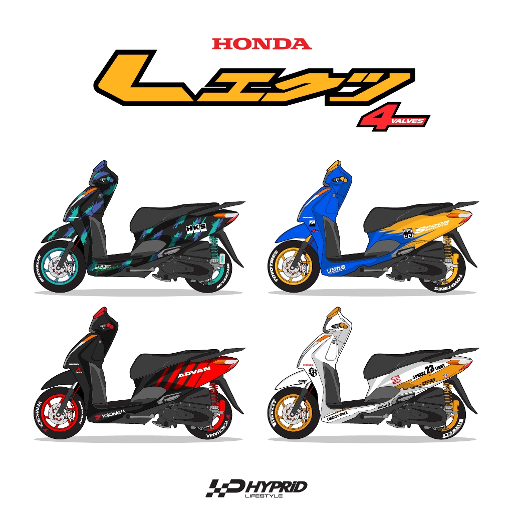 Áo thun HONDA LEAD 4valve - ( LibertyWalk edition )