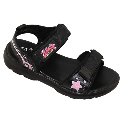 Sandal quai ngang bé gái Bita's SOB.299 (Đen + Hồng + Tím)