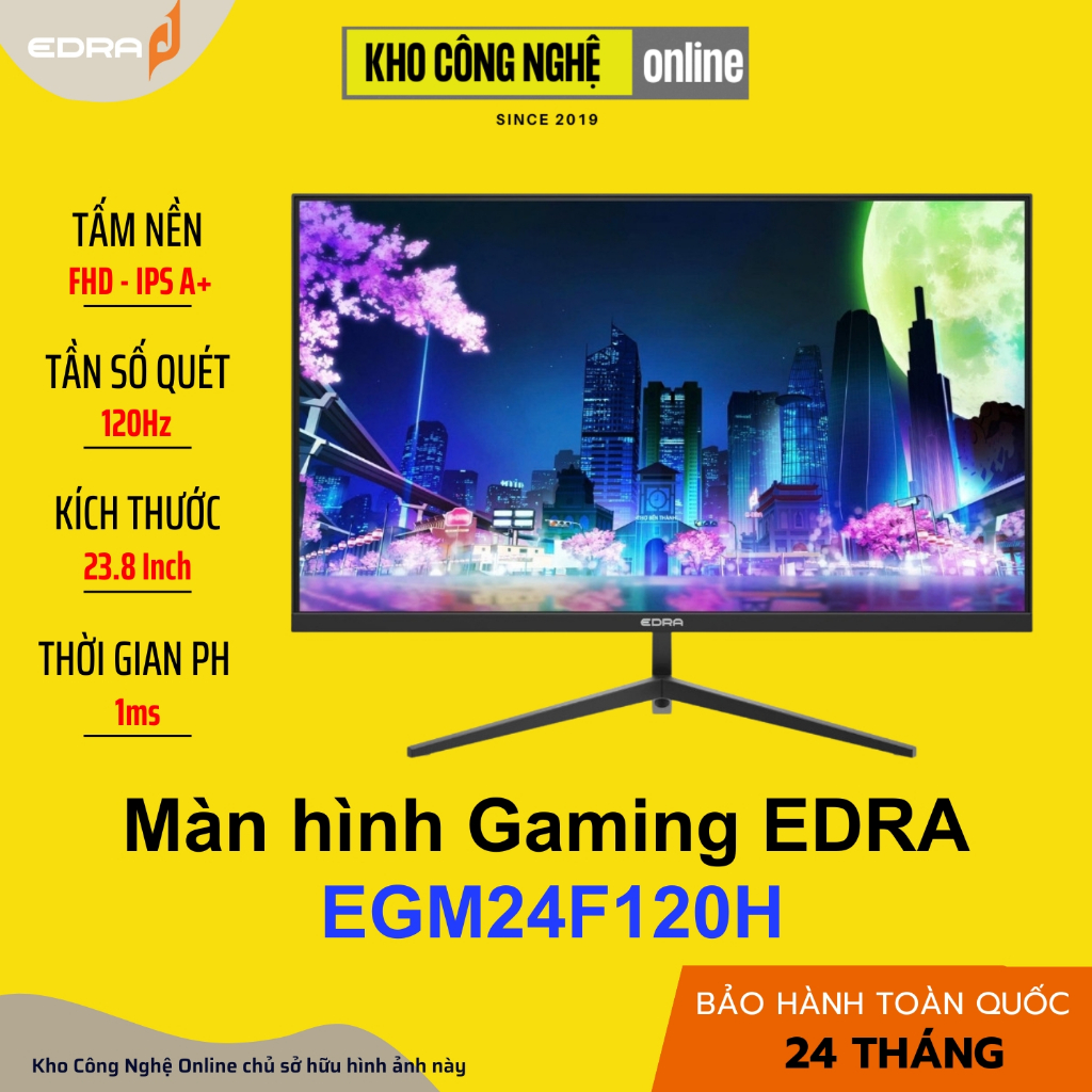 Màn hình Gaming EDRA EGM24F120H 24 inch, IPS A+, FullHD, 120Hz (Hàng Chính Hãng)